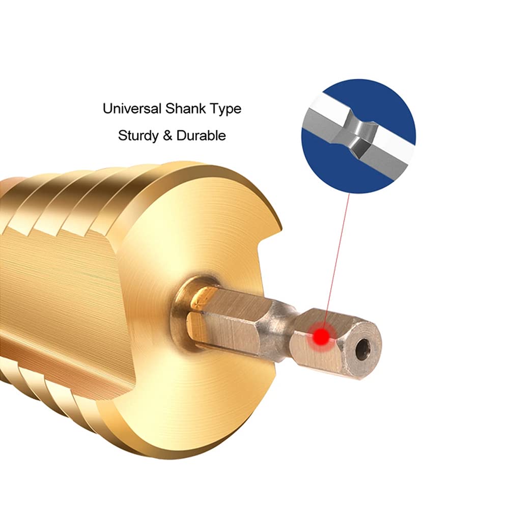 XCAN HSS Step Cone Drill Bit Set: 3 12/4 12/4 20mm Titanium Coated For Wood & Metal Straight Hole Drilling From Ddmysmile, $20.84 - View #10