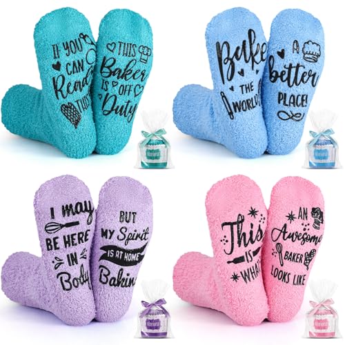 Chaussettes pelucheuses de Noël pour vos soirées cocooning lot de 4 paires