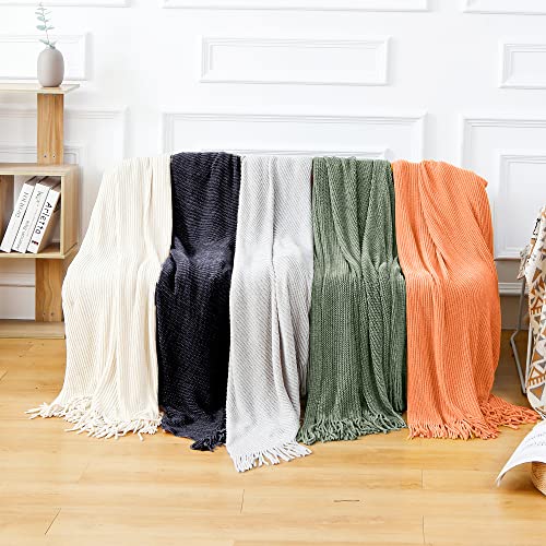 Chenille Super Soft Throw Blanket For Couch Tassel Fringe Silky Cozy Throw Blanket For Sofa Bed All Season Lightweight Blanket Velvety Texture Throw Knitted Throw 50 X 60 Inches Green #TOP4