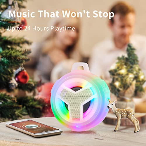 Image of EBODA Shower Bluetooth Speakers Waterproof Teen Girl Gifts Trendy Stuff Kid | IP67 Portable Speaker with LED Light, 2000mAh, True Wireless Stereo, Gifts for Teen Boys, Men and Women, Unique Music Gifts