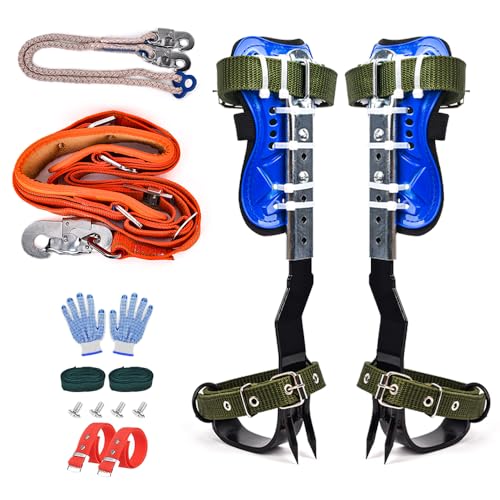 wdsilkbo Tree Climbing Gear, Tree Climbing Spikes, for Tree Work Adjustable Tree Climbing Tool Set