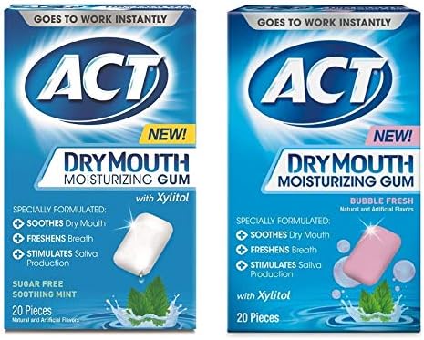 ACT Dry Mouth Gum, Variety Pack, 40 Count