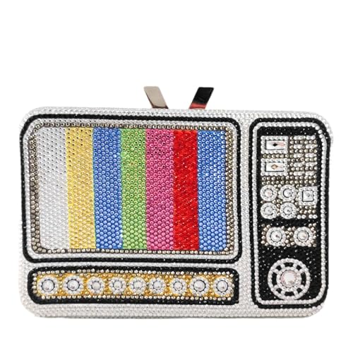 Image of Boutique De FGG Retro Mini Crystal Clutch Purses for Women Luxury,Novelty Rhinestone Evening Bag,Formal Party Clutch Handbag