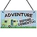 Price comparison product image Red Ocean Adventure Before Dementia Novelty Hanging Plaque Funny Retirement Gift Retiring Caravan Sign