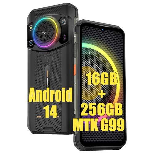 Ulefone Armor 21 16GB+256GB Outdoor Handys ohne Vertrag Android 14, MTK G99 3.5W Lautsprecher Outdoor Smartphone ohne Vertrag, 64MP+24MP Nachtsichtkamera, 6.58' FHD+, 9600mAh, IP68 Handy, NFC GPS OTG