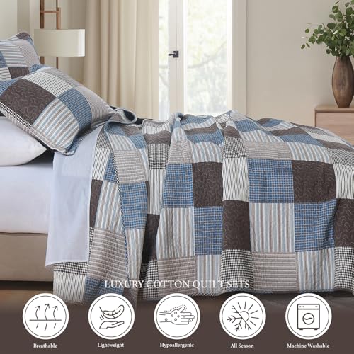 Juego de ropa de cama de retazos King en puro algodón de alta calidad 5