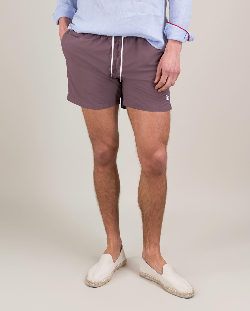 El Ganso Bañador Liso Garment Dyed Berenjena