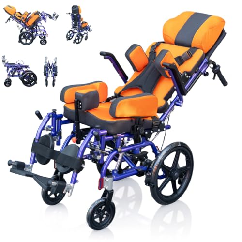 CXYTX Pediatric Wheelchair, Adjustable Backrest, 15.7