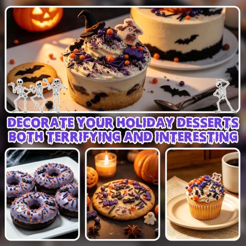 Image of Edible Halloween Sprinkles,Orange Purple Black Sprinkle for Cake Decorating