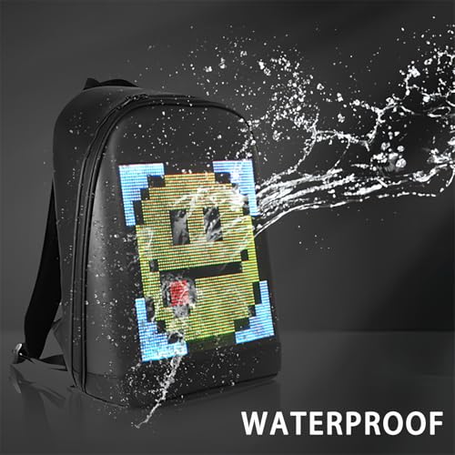 Customizable Smart LED Backpack - Light Up Customized Laptop Backpack, Mens Cool Backpacks for Motorcycle, Cycling (T2)2