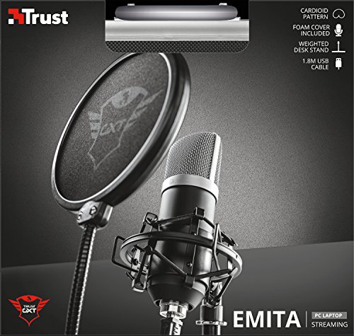 Trust Emita Microfono Professionale USB Da Studio Di Registrazione In Flightcase, Nero - Microfono streaming - Immagine 9