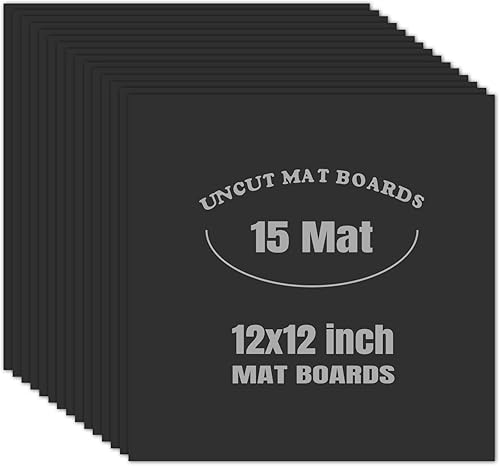 Miniatura 35 de AUEAR, Paquete de 15 tableros mate sin cortar de 12 x 16 pulgadas, color negro, ideal para marcos de fotos, impresión, obras de arte