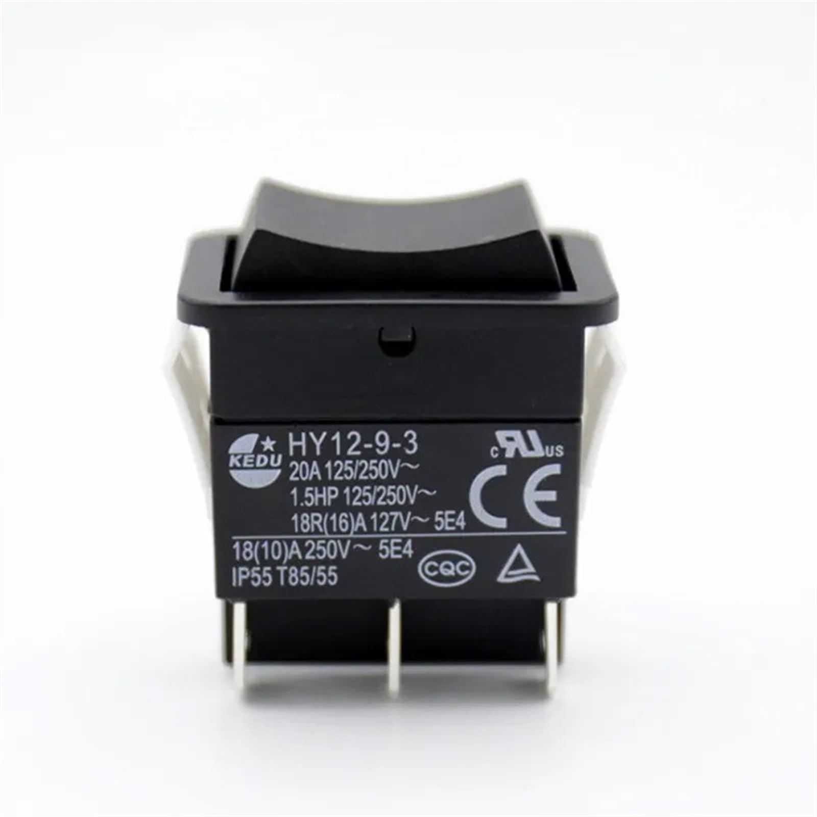 HY12-9-3 Botón pulsador momentáneo de 6 pines, interruptor basculante de encendido y apagado, interruptores de botón for herramientas eléctricas 125/250V 18/20A