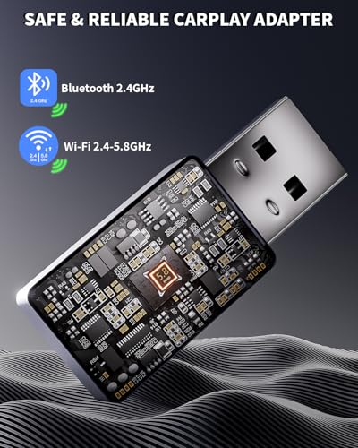 Image of Wireless CarPlay Adapter for Apple iPhone,Compact Design Car Play Adapter Convert Wired Apple CarPlay to Wireless with USB /USB C Port,Plug and Play,Fast and Stable Connection Compatible with iOS 10+