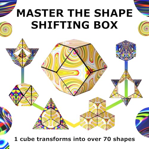 Image of Shashibo DODECA Magnetic Puzzle Cube, Sensory Fidget Toy for Adults & Kids, Stress Relief Fidget Toy for All Ages, Cool Fidget Toys for Desk, Shape Shifting Box, 100+ Possible Shapes