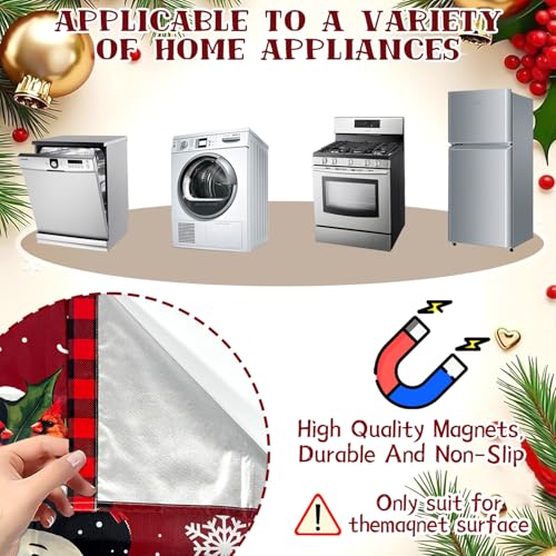 Image of Christmas Dishwasher Magnet Cover, 23x26In Let it Snow Snowman Dishwasher Magnet Sticker for Kitchen Decoration Funny Refrigerator Magnet Cover Fridge Panel Decal Refrigerator Magnet Cover