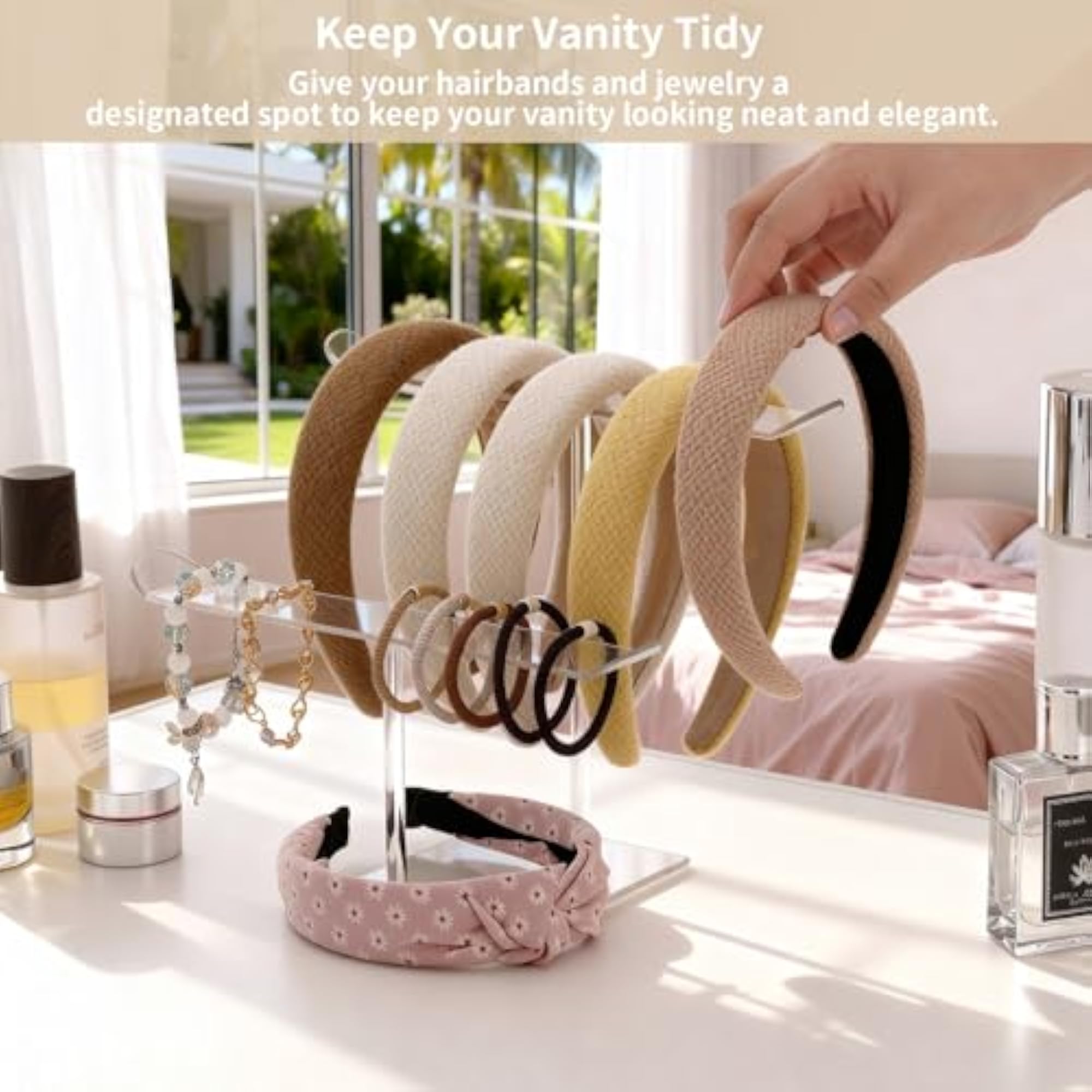Clear Acrylic 2 Layer Headband & Hair Accessory Organizer