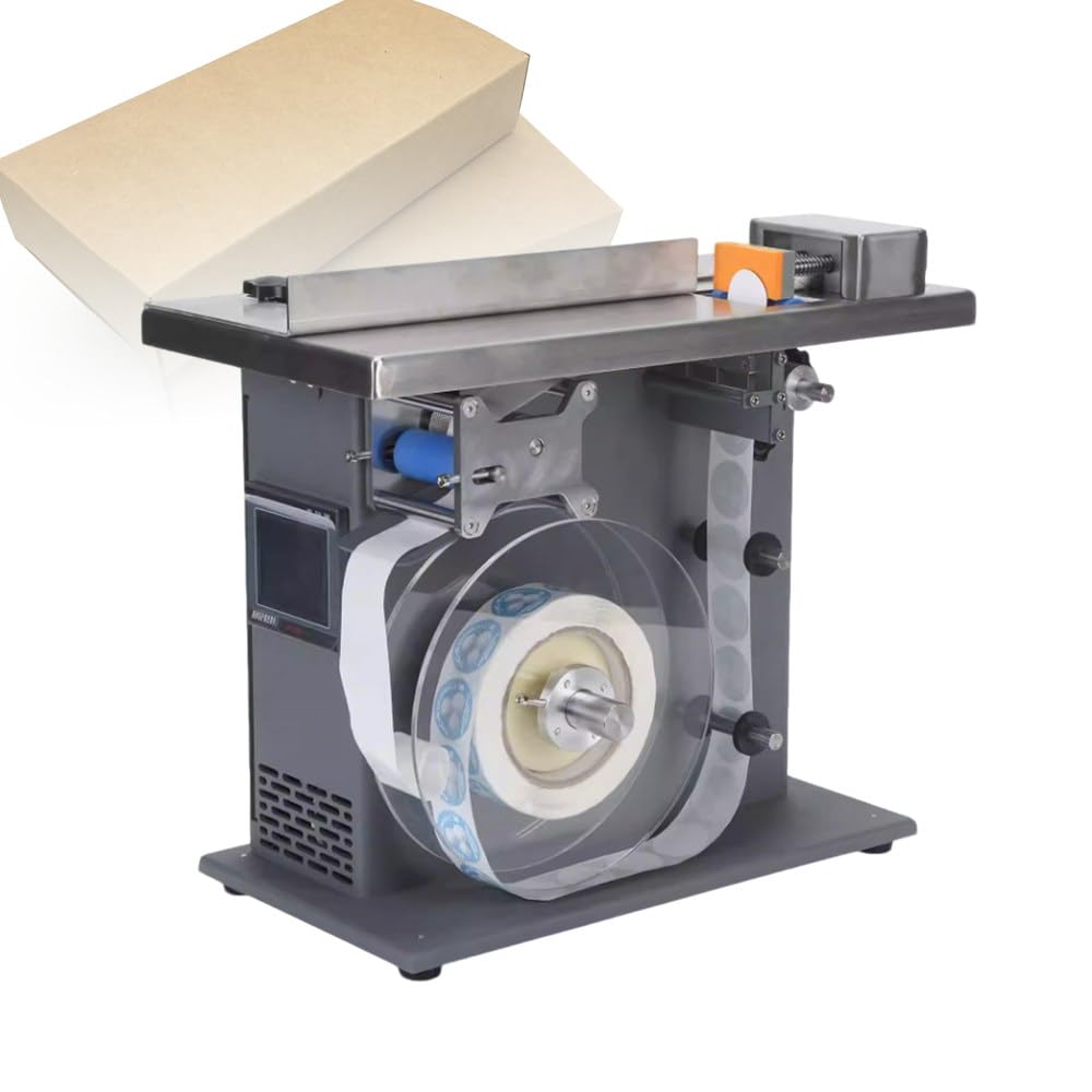 Aplicador Etiquetas En Esquina 90°,Máquina Etiquetado Semiautomática En ángulo Recto,Control PLC,15-30 Etiquetas/Min,Precisión ±0.5mm,para Envases Cosméticos