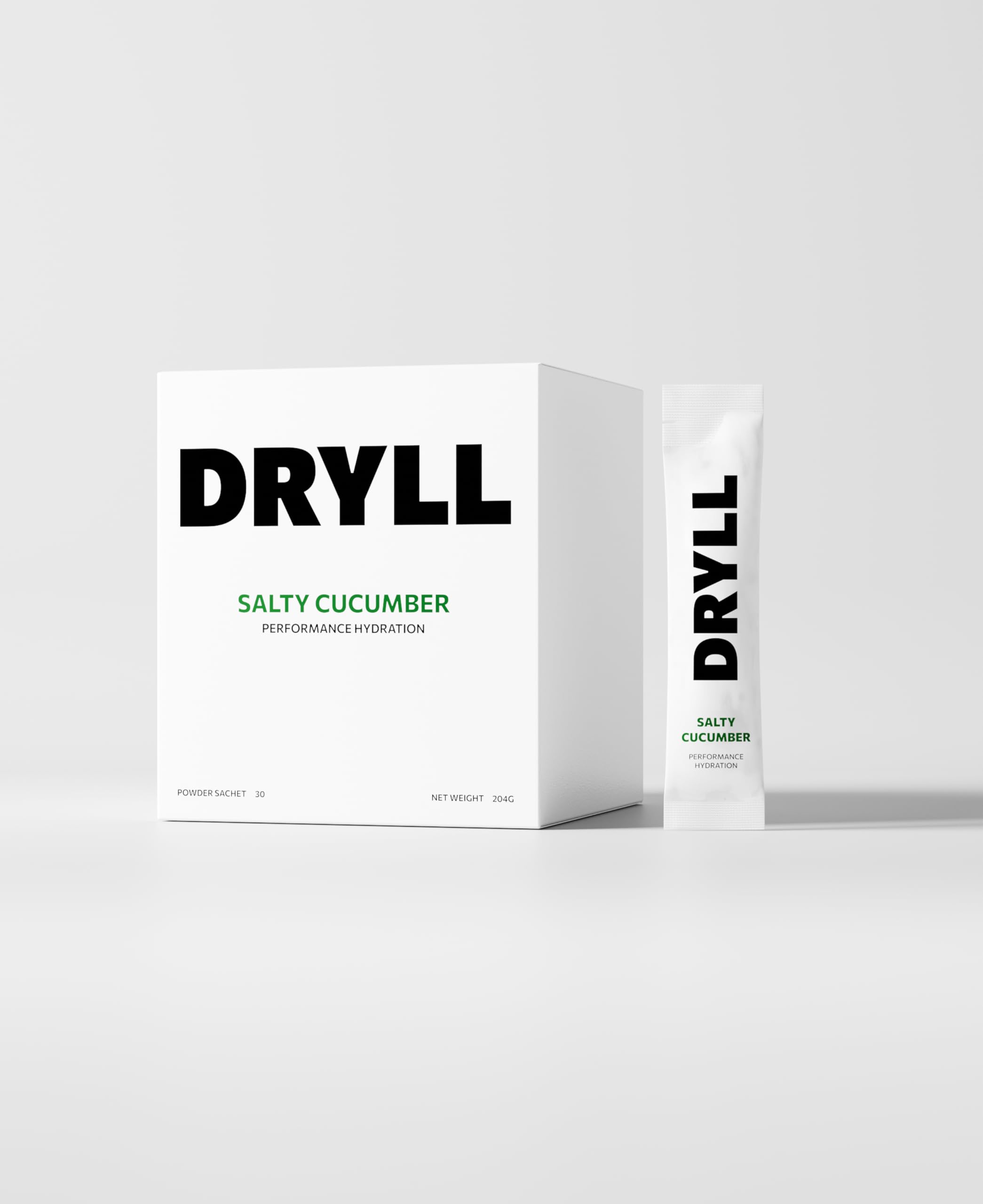 DRYLL Elektrolyt-Pulver, 30 Sticks, Gemischte Geschmäcker (Himbeere, Wassermelone, Pfirsich, Kirsche, Unflavored), Zuckerfrei, Mit Natrium, Magnesium, Kalium, Vegan (Salty Cucumber)