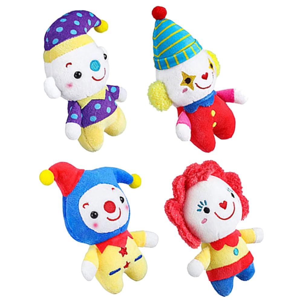 SHERCHPRY Portachiavi Carino Pupazzo Pagliaccio in Peluche, 4 Pezzi