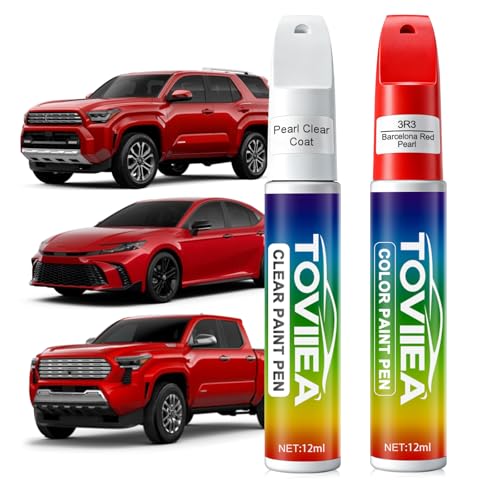 Image of Barcelona Red Pearl(3R3) Touch Up Paint for TOYOTA | 2-In-1 Car Scratch Remover Pen, Car Paint Scratch Repair Kit for Scratches, Chips & Nicks,2-PCS SET
