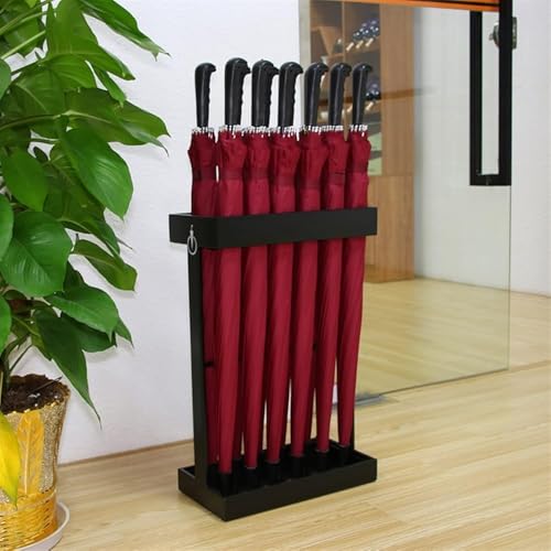 Porte-parapluies robuste en métal avec bac de récupération d'eau - 3