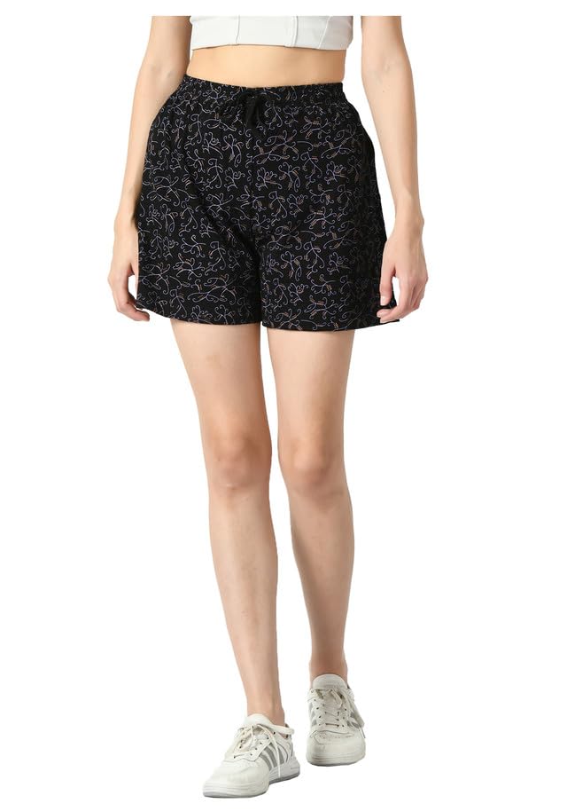 Cotton Printed Regular Fit Shorts Hotpant for Women (Pack of 1)-picture-32