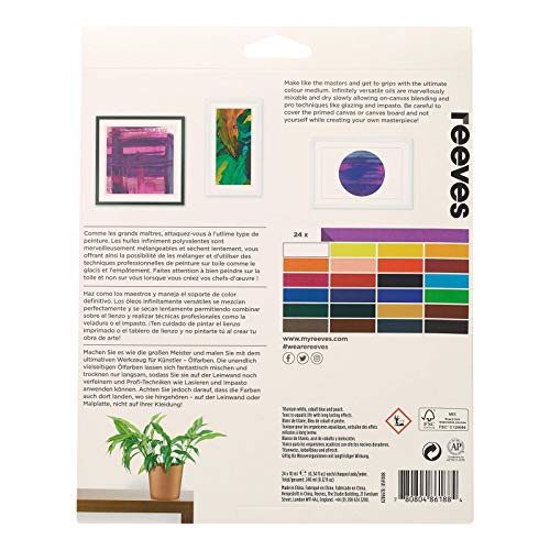 Image of Reeves Oil Paint-10ml, Set of 24