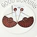 Damen Ohrringe,Gold Graviert Kaffee Holz Blume Ventilator Afrika Bars Afro Ohrringe Oldtimer Afrikanischen Schmuck Aus Holz Diy Aushöhlen Tribal Zubehör Für Damen Mode Personalisierte Vintage Ohrsc