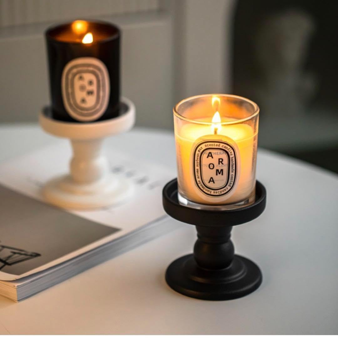 アンティークな珍しい装飾ロウソク キャンドルホルダー イタリアザマック Lサイズ 合金