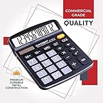 CATIGA 12 Digits Desktop Calculator with Large LCD Display and Sensitive Button, Dual Solar Power and Battery, Standard Function for Office, Home, School, CD-2786 - Image 5