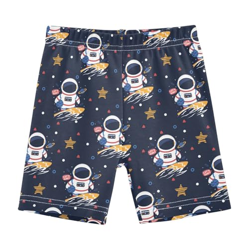 JHKKU Girls Cartoon Astronaut Shorts Cotton Cartwheel Bike Kids Biker Under Dress Dance Short Girl Clothes 4T