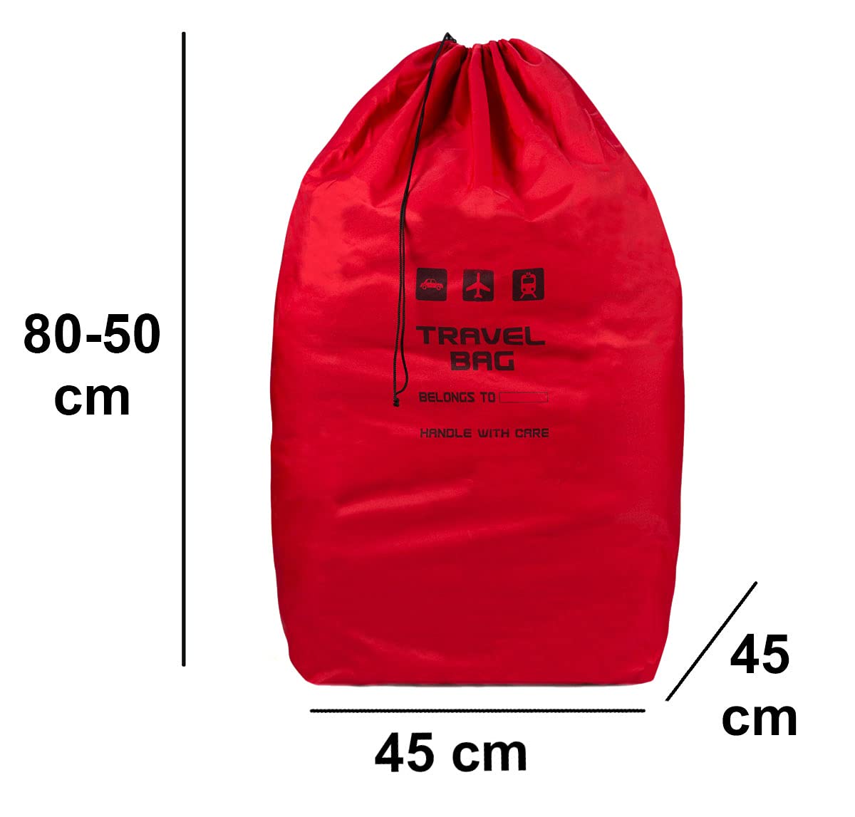 Spersonalizowana torba podróżna na fotel samochodowy do 80 x 45 x 45 cm na lotnisko bramka lotnicza sprawdź wycieczki samochodowe Ultra trwałe akcesoria podróżne czerwona [085]