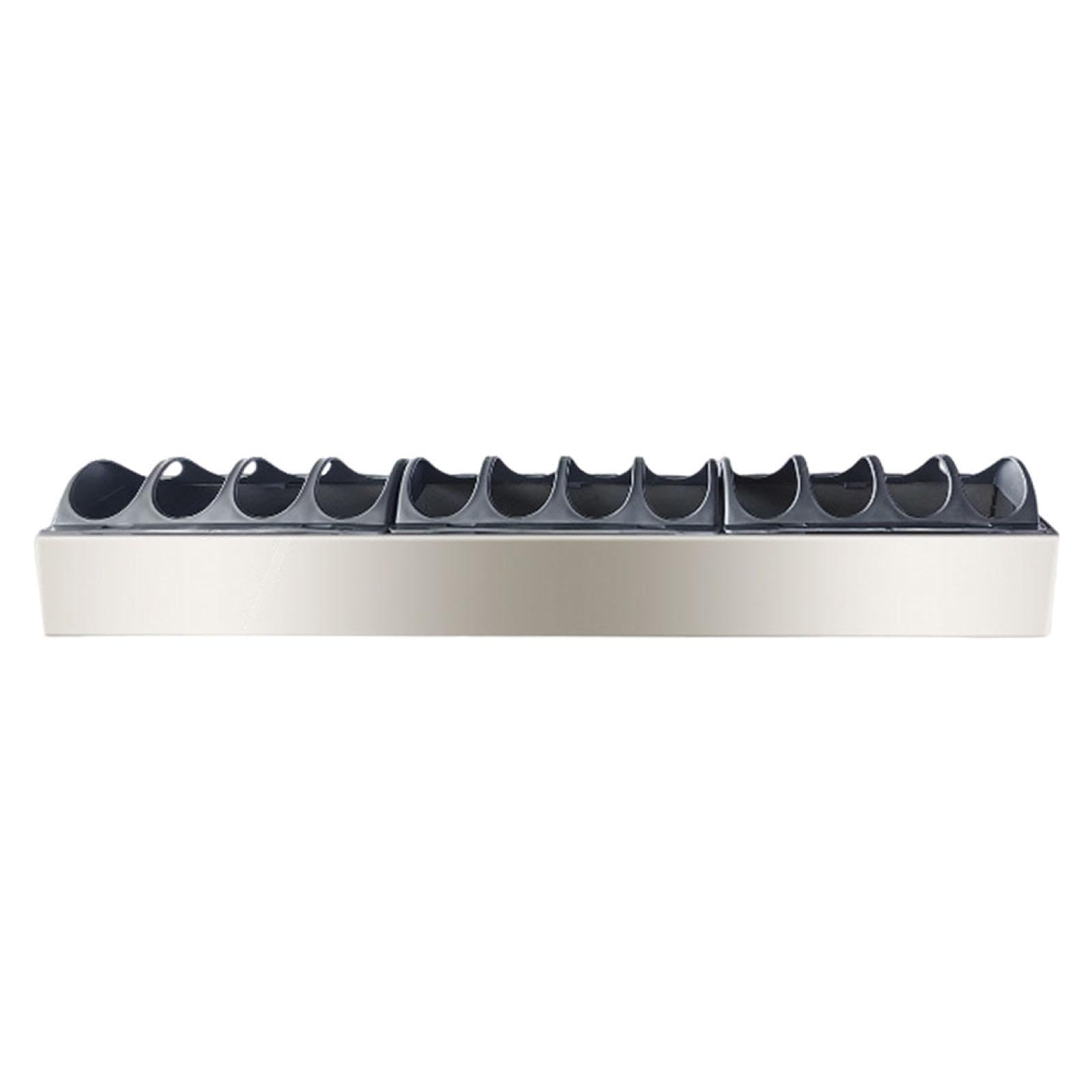 Milageto Poultry Feeder Trough Chick Feeding Dispenser No Waste Stainless Steel Poultry Feeding Tray for Bird Parrots Turkey Geese, 60cmx11cmx7.5cm