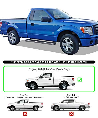 Estribos laterales Tuxtreme 63 x 6 pulgadas para Ford F150 miniatura 2