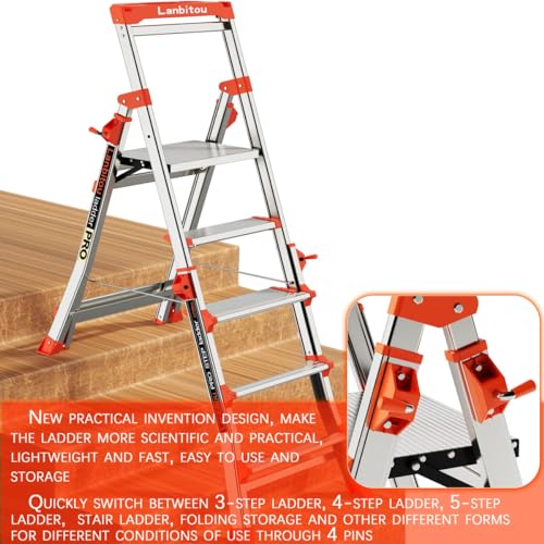 Lanbitou TSZ-9028 Ladder, Aluminum 5 Step Ladder thumb #1