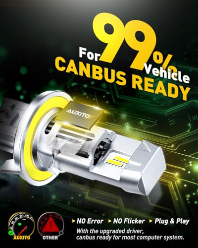 Image of AUXITO H13 Bulbs, 40000LM 9008 LED Super Bright, 900% Light Bulbs, Plug N Play, Long Lifespan, 2PCS
