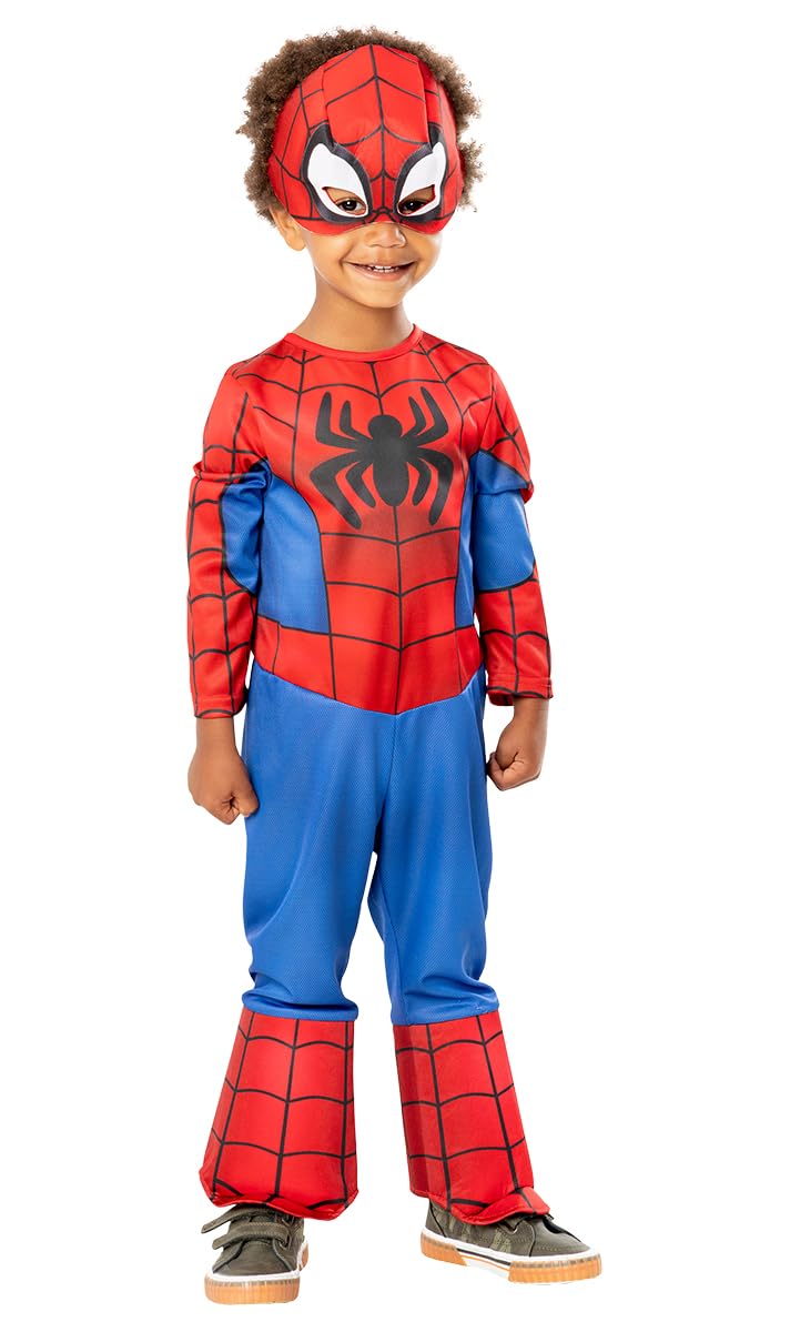 Rubies Costume Spidey Classic per bambino e bambina, Tuta e maschera, Licenza Ufficiale Marvel, Taglia 2-3 anni per Carnevale, Natale, feste