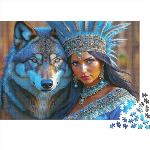 Puzzle de lobo contra el estrés: 1000 piezas de papel para relajación