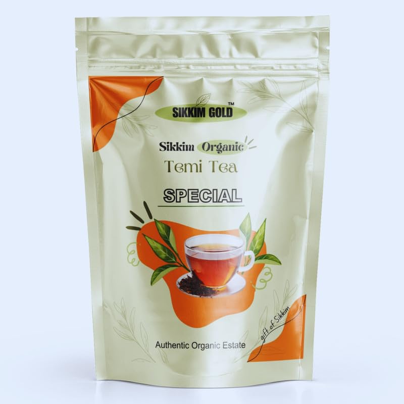 SIKKIM GOLD-SIKKIM ORGANIC TEMI TEA| 100 GMS | SPECIAL | CERTIFIED TEA ESTATE |ORIGINAL TASTE AND FLAVOUR | LOOSE LEAVES |AUTHENTIC SPECIAL | PACK OF 1