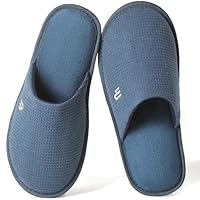 Takeaslip Pantufa masculina de espuma viscoelástica leve para uso interno e externo, Azul, 10.5-11.5