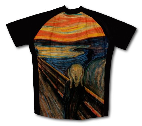 Munch - The Scream Short Sleeve Cycling Jersey for Women - Size XS Blue
