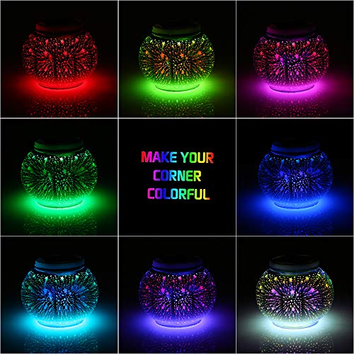 Leeofty Mudança de cor Luz Solar Lâmpada De Esfera De Vidro À Prova D 'Água para Jardim Quintal Dec