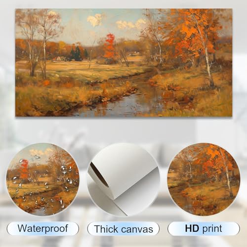 Decoración de pared con paisajes vintage, láminas en lienzo rústicas de 30x60cm para salón 6