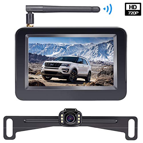 HD Wireless Backup Camera with 4.3 Inch TFT Monitor Kit, Stable Signal Transmission