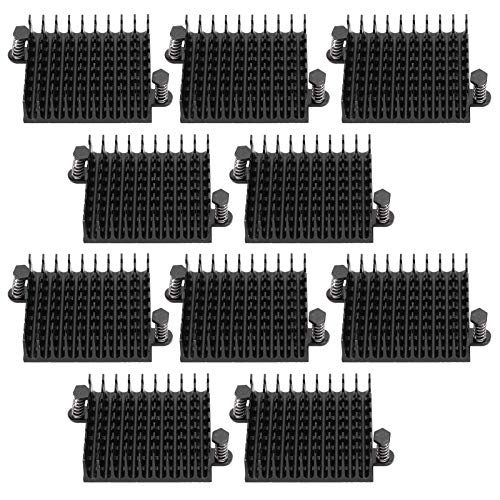 10pcs 42 X 11 X 40 Juego de Disipador de Calor de Aluminio, Enfriamiento Duradero y Eficiente para CPU, Placa Base, Amplificadores con Instalación Conveniente