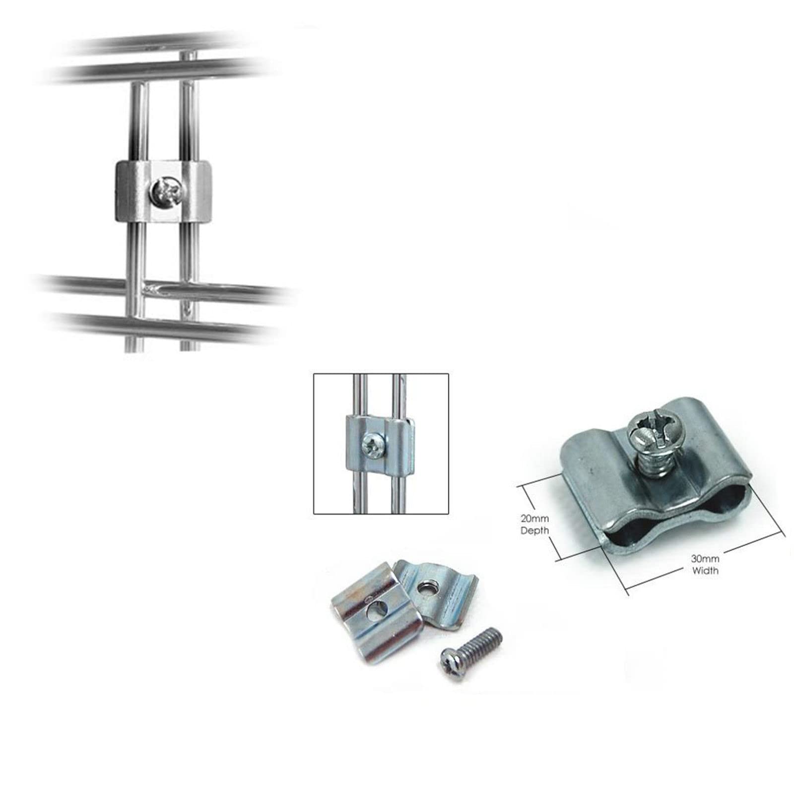 10x Joining Clips Accessory for Grid Mesh Shop Display Mesh Panel