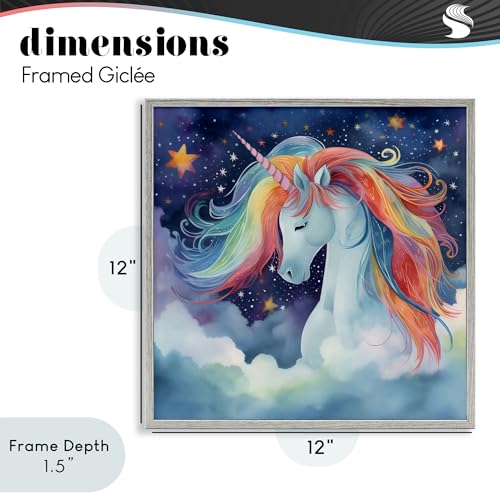 Tableau licorne arc-en-ciel Stupell Industries cadeau de naissance - 4