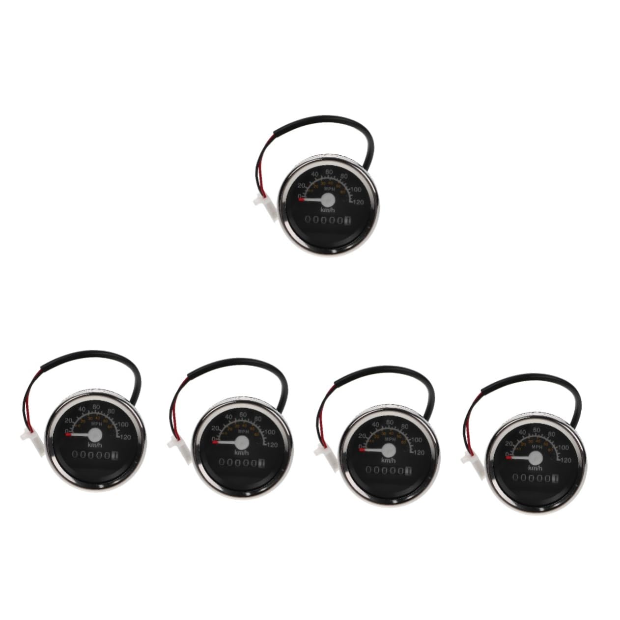 5pcs Motorcycle Speedometer and Tachometer Mechanical Dual Scale for Accurate Vehicle Speed Measurement Easy Installation and Construction