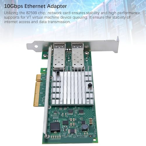 10Gb PCI E Tarjeta de Red, Puerto Dual SFP, Compatible X520 DA2 82599 Chip, Adaptador Ethernet LAN PCI Express, compatible con Win 2003 Server, Vista, Virtual Server 2005, SUSE SLES 10 o superior miniatura 5